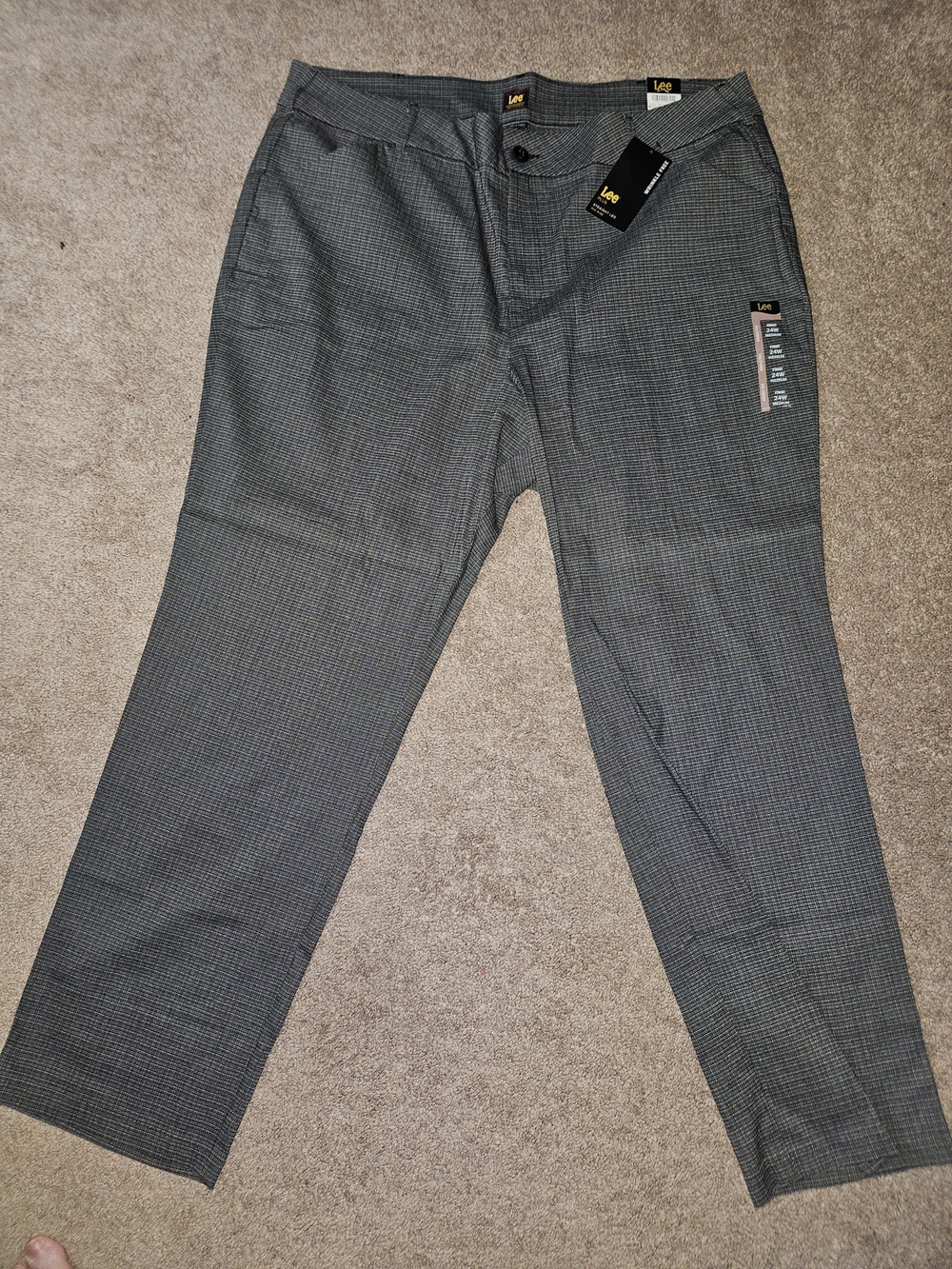 Lee Plus Straight Leg Mid Rise Wrinkle Free Pants 24W